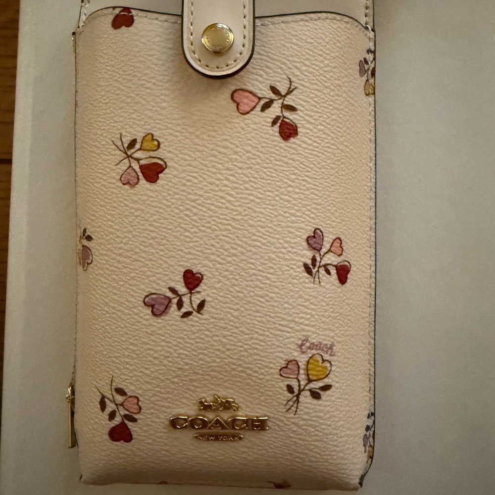 Coach Cream Floral Phone Crossbody